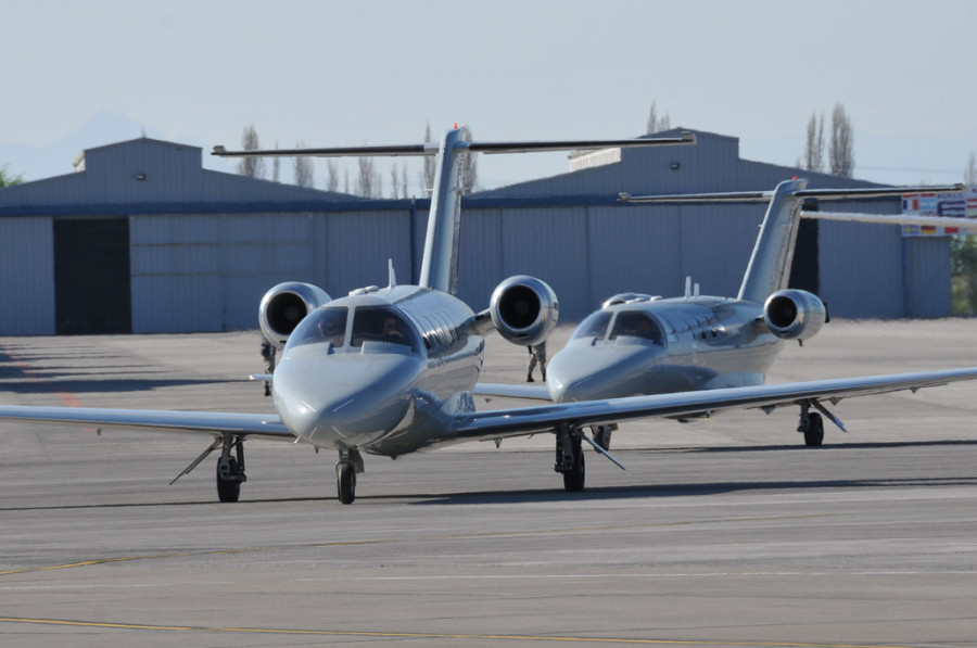 Cessna Citation CJ1 utilizado para instrucción de vuelo por instrumentos. Foto: FACh.