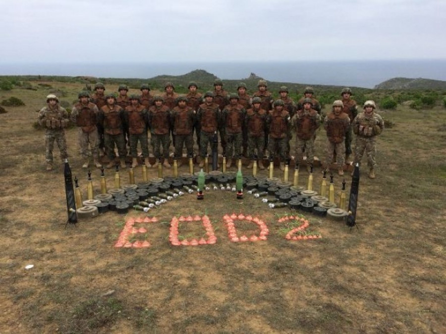 Los alumnos adquirieron conocimientos para destruir una amplia gama de municiones y minas. Foto: Ejército de Chile