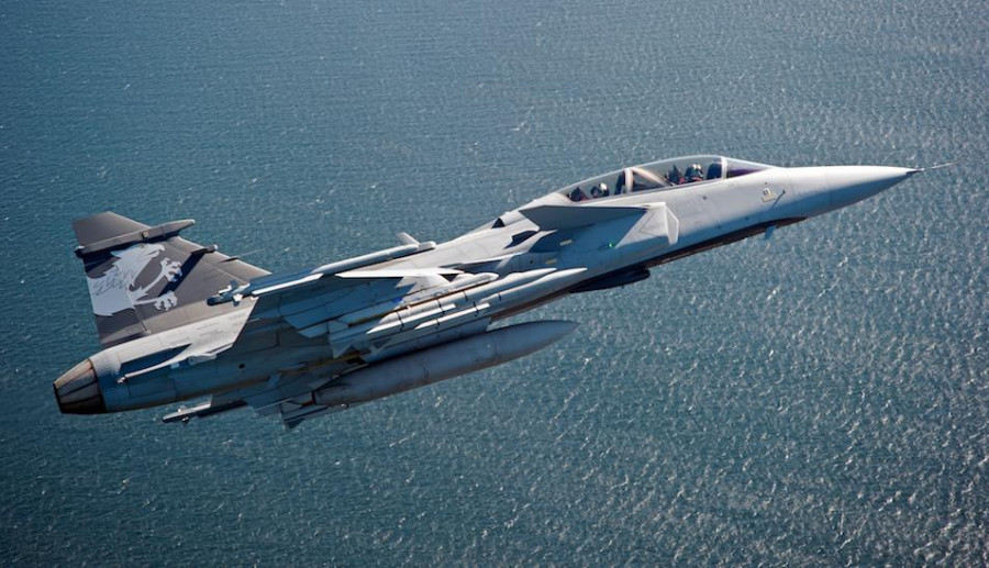 Avión de combate Gripen. Foto: Saab