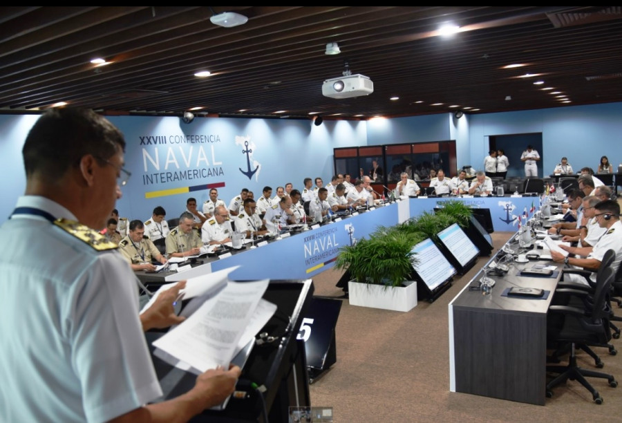 Sesión de la XXVII Conferencia Naval Interamericana. Foto: Armada Nacional de Colombia.