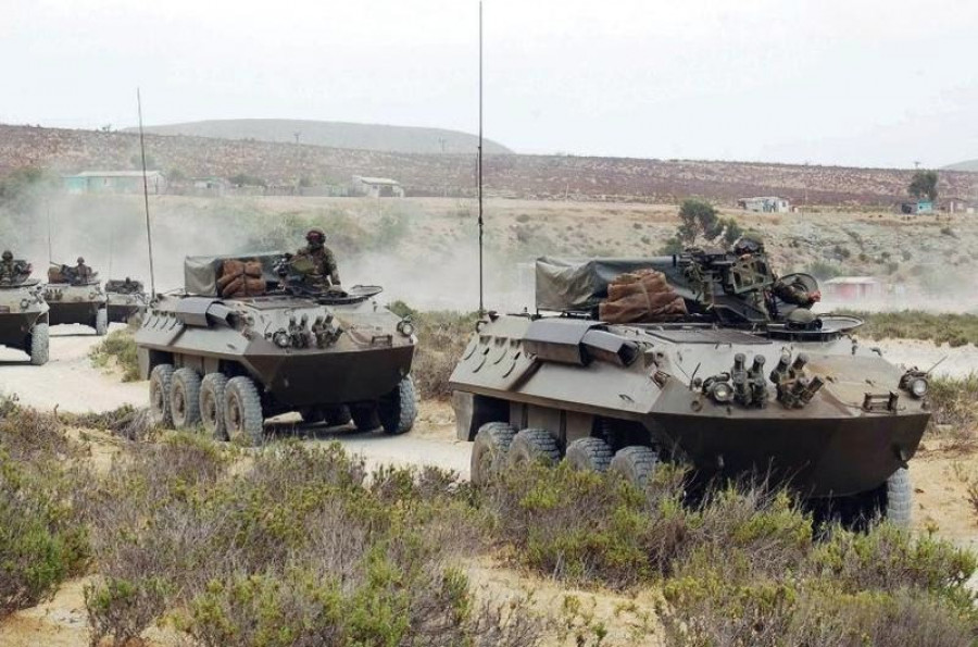 Carros Mowag Famae 8x8 del Regimiento de Infantería N 1 Buin. Foto: Ejército de Chile