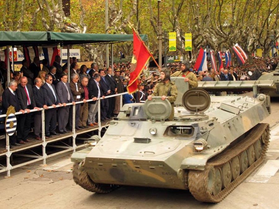 Un vehículo MT-LB de la fuerza de Uruguay. Foto: Ejército