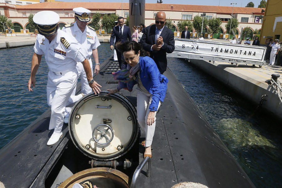 Margarita Robles conoce los submarinos de la Armada. Foto: Ministerio de Defensa