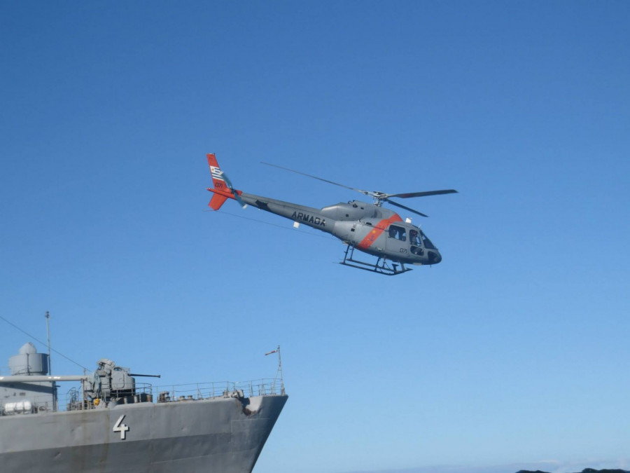 Aeronave Helibras AS355-F2 Esquilo Foto: Armada Nacional de Uruguay