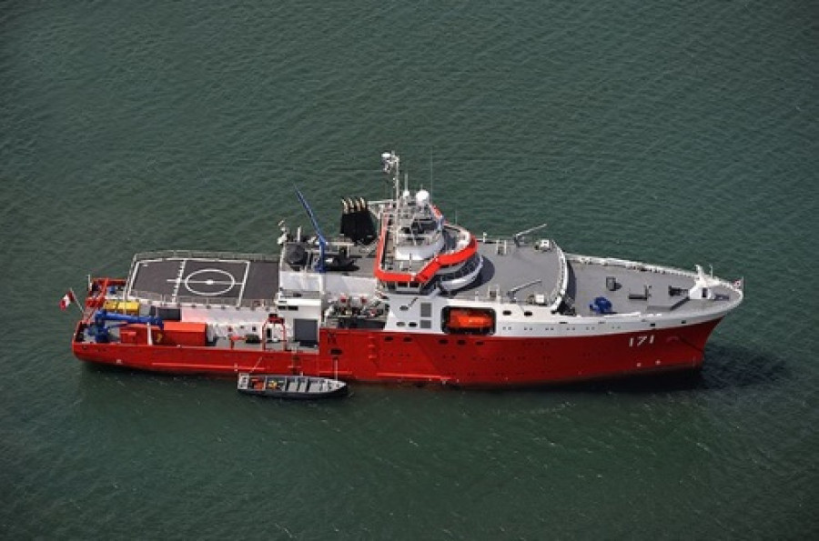 El buque de investigación científica BOP-171 BAP Carrasco. Foto: Marina de Guerra del Perú
