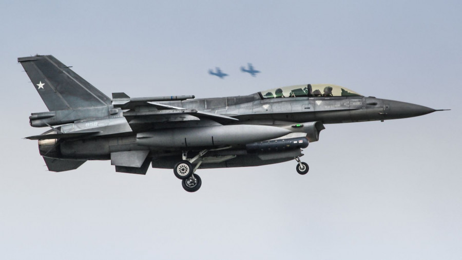 F-16D Block 50 del Grupo de Aviación N° 3 de la FACh. Foto: Issan Valenzuela.