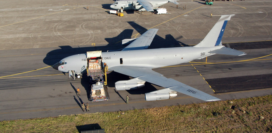 KC-135E Stratotanker de la Fuerza Aérea de Chile. Foto: FACh.
