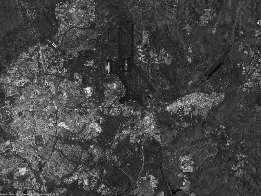 Imagen de Madrid del satélite Paz. Foto: Hisdesat