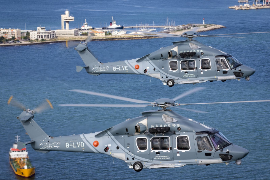 Helicópteros H175 recibidos por Hong Kong. Foto: Airbus  Eric Raz