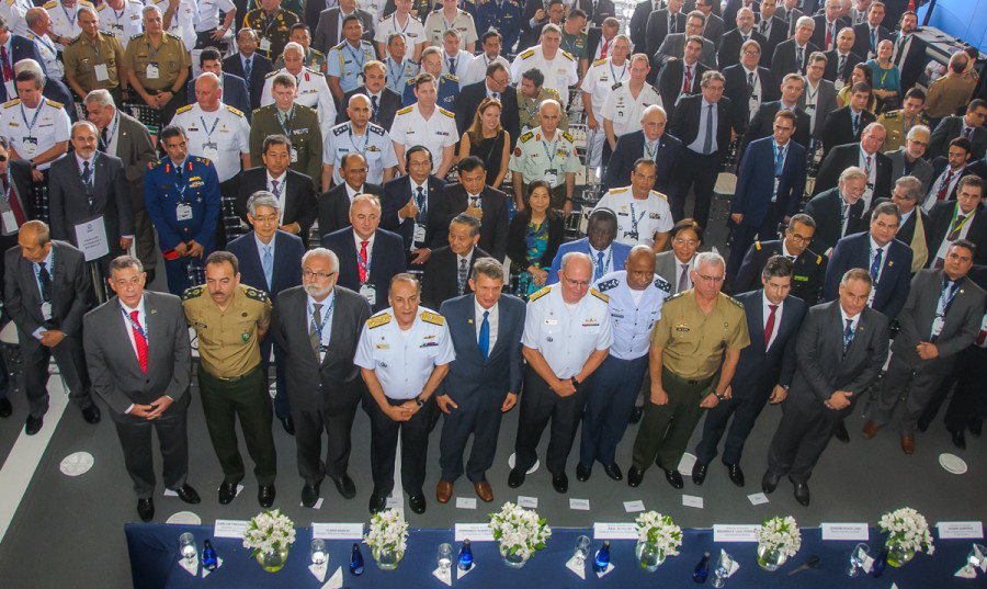 Ministro da Defesa e demais autoridades presentes na abertura da RIDEX 2018.