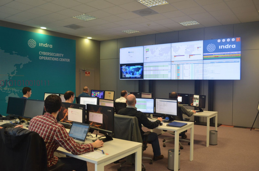 Centro de ciber operaciones de Minsait. Foto: Indra
