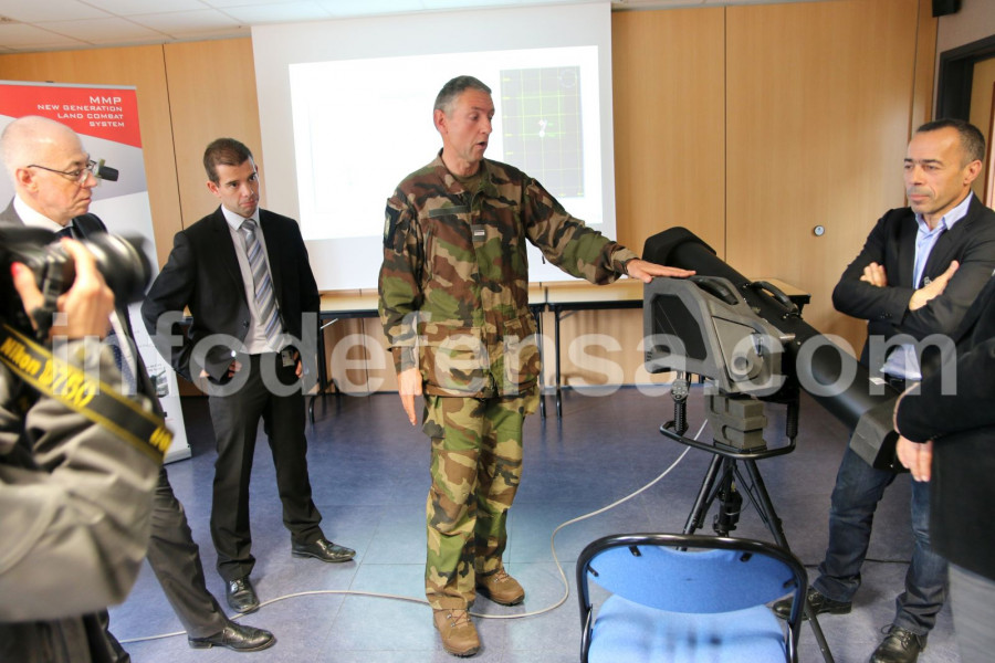Simulador del sistema MMP expuesto ante la prensa en Francia. Foto: Ginés Soriano Forte  Infodefensa