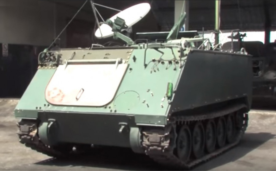 Vehículos M113. Imágenes: Dirección de Comunicación del Ejército Ecuatoriano.