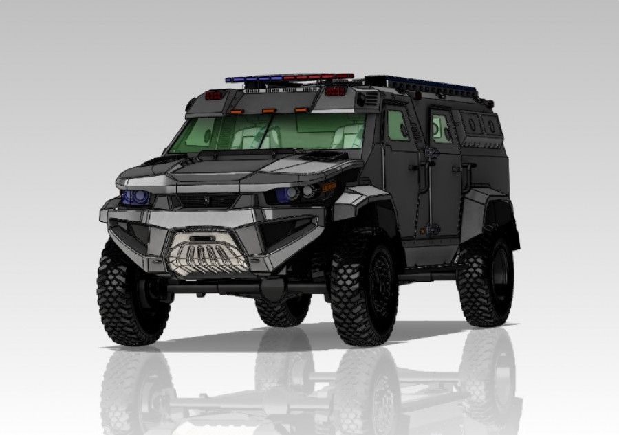 Vehículo blindado Testudo de Italian Armouring Solutions. Foto: IAS.