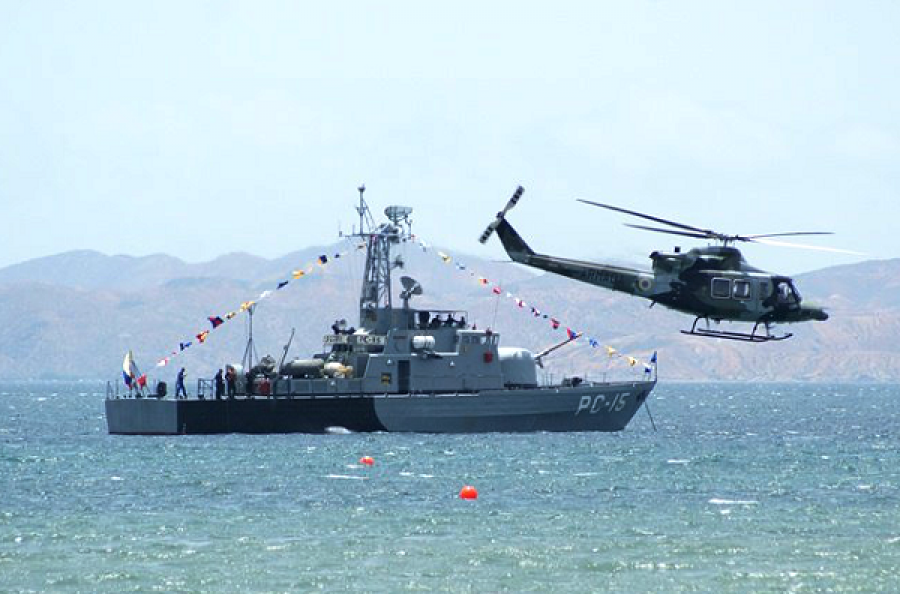 Patrullero de combate Patria´ PC-15, del tipo Vosper 37-m  clase Constitución´. Foto: Comando Estratégico Operacional de la FAN.