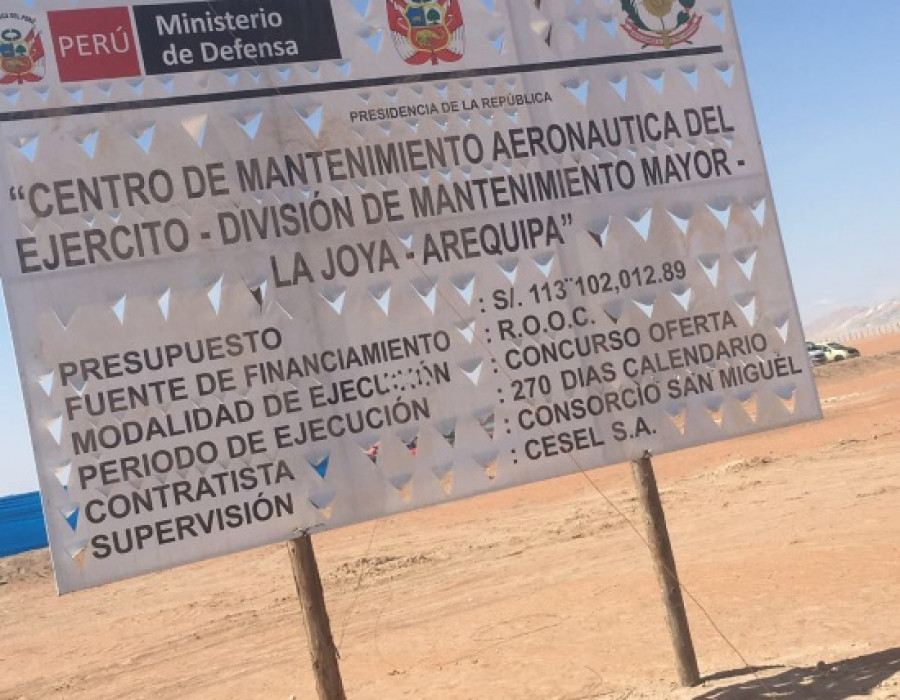 Proyecto del Centro de Mantenimiento de Helicópteros Mi-171Sh en La Joya. Foto: Polcem SAC.