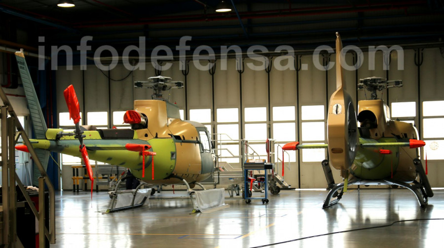 Helicópteros en una línea de montaje de Airbus Helicopters en Francia. Foto: Ginés Soriano Forte  Infodefensa.com