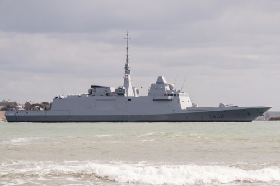 Fragata Fremm Languedoc de la Marina de Francia en pruebas de mar, en octubre de 2015. Foto: Naval Group