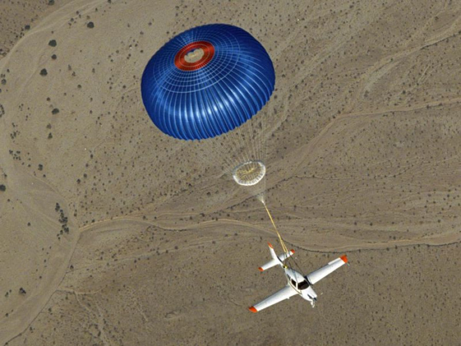 Sistema de paracaídas de emergencia para aviones Warps de BRS Aerospace. Foto: BRS.