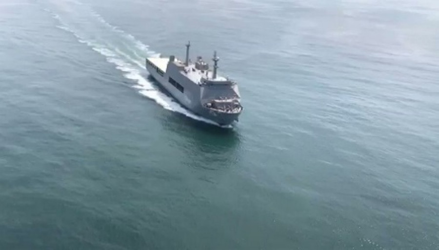 El BAP Pisco en sus pruebas de mar frente a las costas de Lima. Foto: Marina de Guerra del Perú