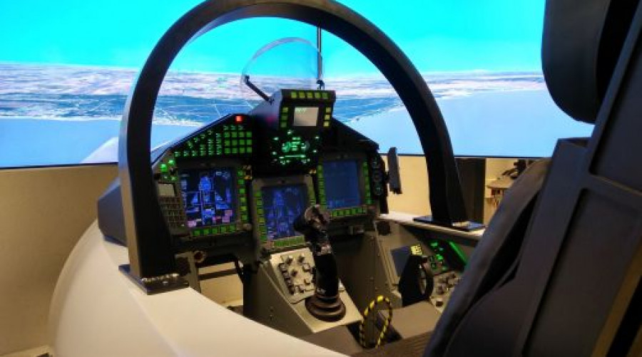 Simulador del caza de combate Eurofighter. Foto: Infodefensa.com