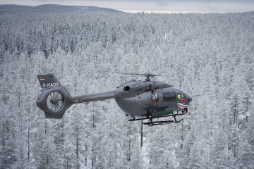 Helicóptero H145M durante las pruebas en Suecia. Foto: Airbus