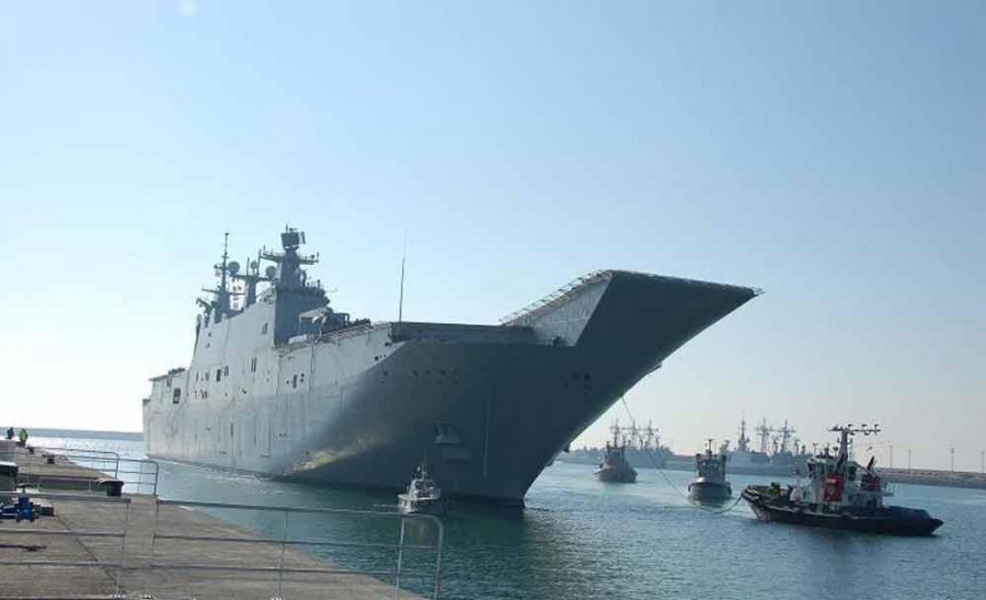 El Juan Carlos I en la base naval de Rota. Foto: Armada española