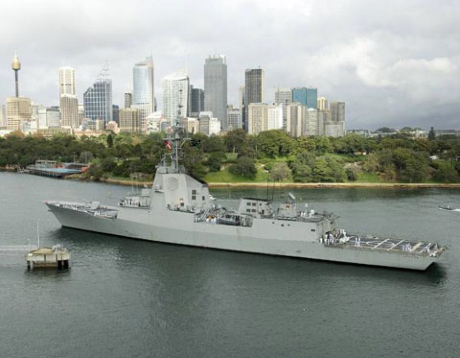 Fragata F100 en Australia. Foto: Marina Real Australiana