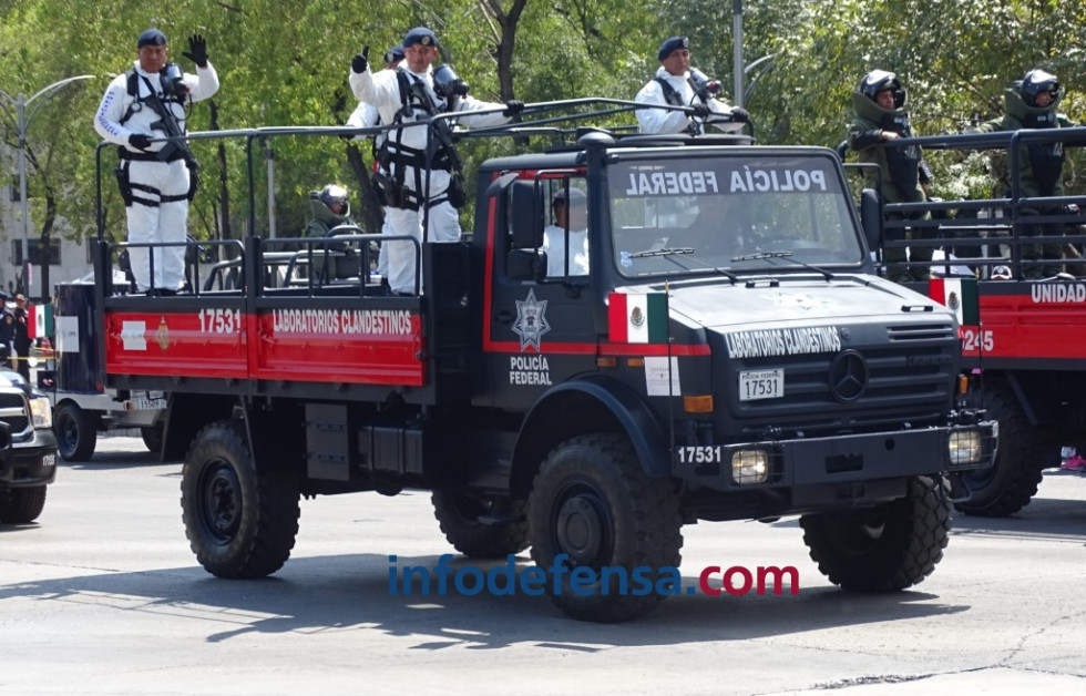 Vehículo Unimog de la Policía Federal Mexicana. Imagen: JAQC.