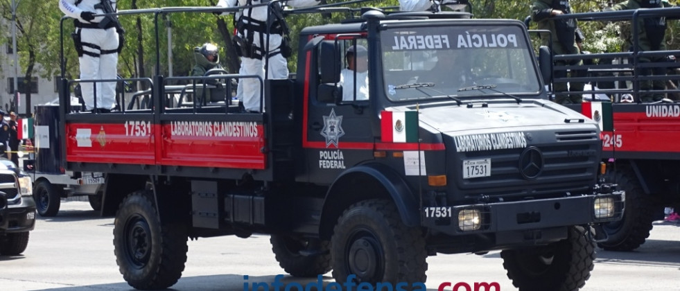 Vehículo Unimog de la Policía Federal Mexicana. Imagen: JAQC.