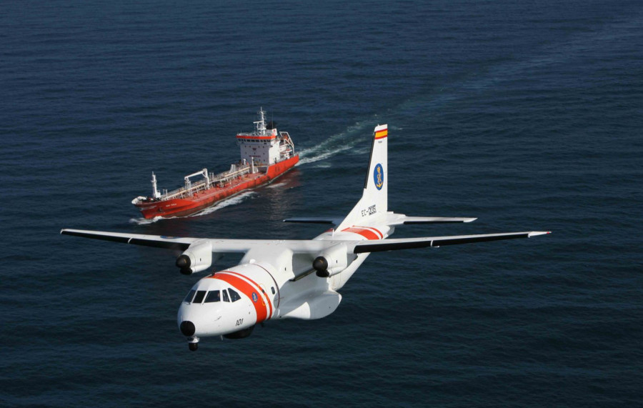 Un avión marítimo sobrevuela las aguas nacionales. Foto: Salvamento Marítimo.