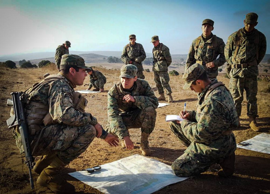 La instrucción en terreno permite al Ejército desarrollar las competencias del personal conscripto. Foto: Ejército de Chile