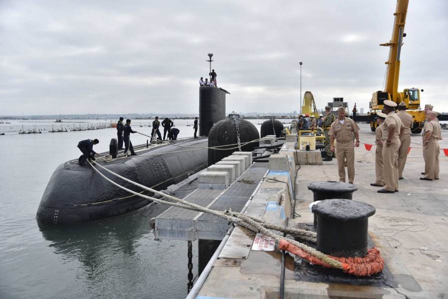 El submarino SS-21 Simpson atracado en el muelle de la base naval de Point Loma. Foto: Armada de Estados Unidos