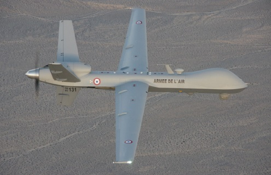 MQ9 Reaper francés en una misión sobre el Sahel. Foto: Ministerio de Defensa de Francia