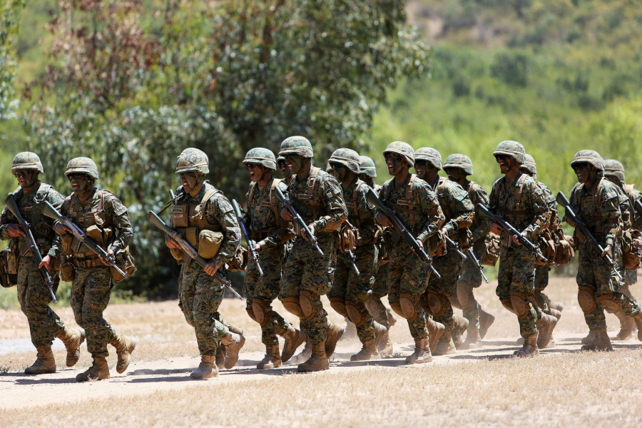 Soldados del Regimiento N° 19 Colchagua en etapa de entrenamiento. Foto: Ministerio de Defensa de Chile
