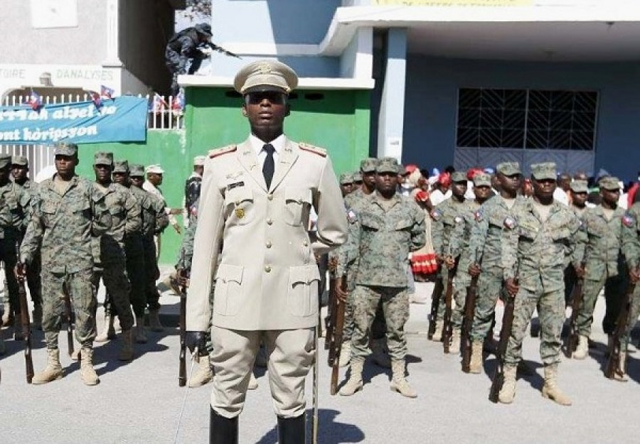 Tropas de las nuevas Fuerzas Armadas haitianas. Foto: Ministère de la Défense d´Haití.