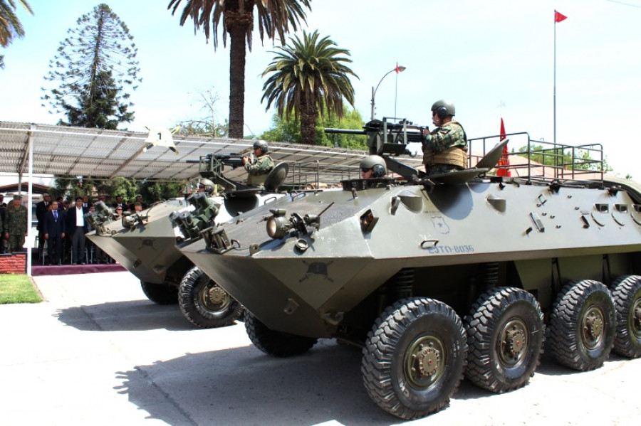 Mowag Famax 8x8 del Batallón de Infantería Mecanizada del Regimiento de Infantería N°1 Buin. Foto: Ejército de Chile