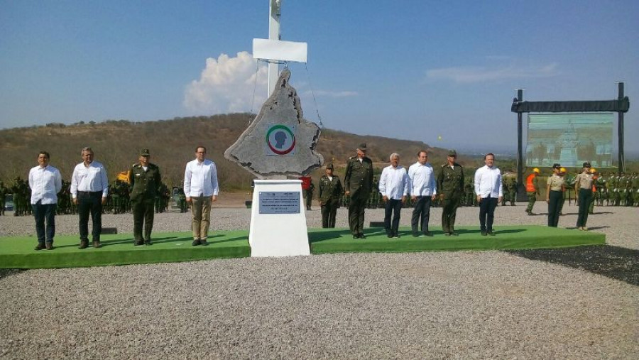 Ceremonia de colocación de la primera piedra del Cuartel General de la 20a. Zona Militar. Imagen Sedena