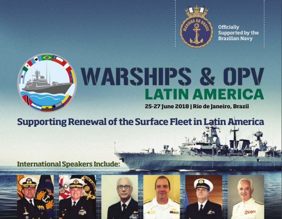 Conferencia internacional Warships & OPV Latam 2018, en Rio de Janeiro, Brasil. Foto: Defence IQ