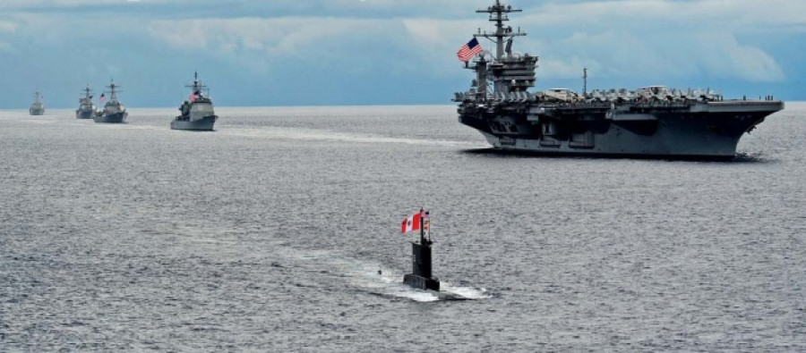 Submarino MGP en maniobras con la Armada de Estados Unidos de América. Foto: Marina de Guerra del Perú