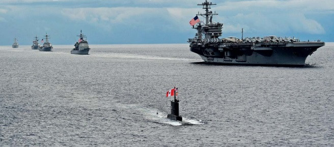Submarino MGP en maniobras con la Armada de Estados Unidos de América. Foto: Marina de Guerra del Perú