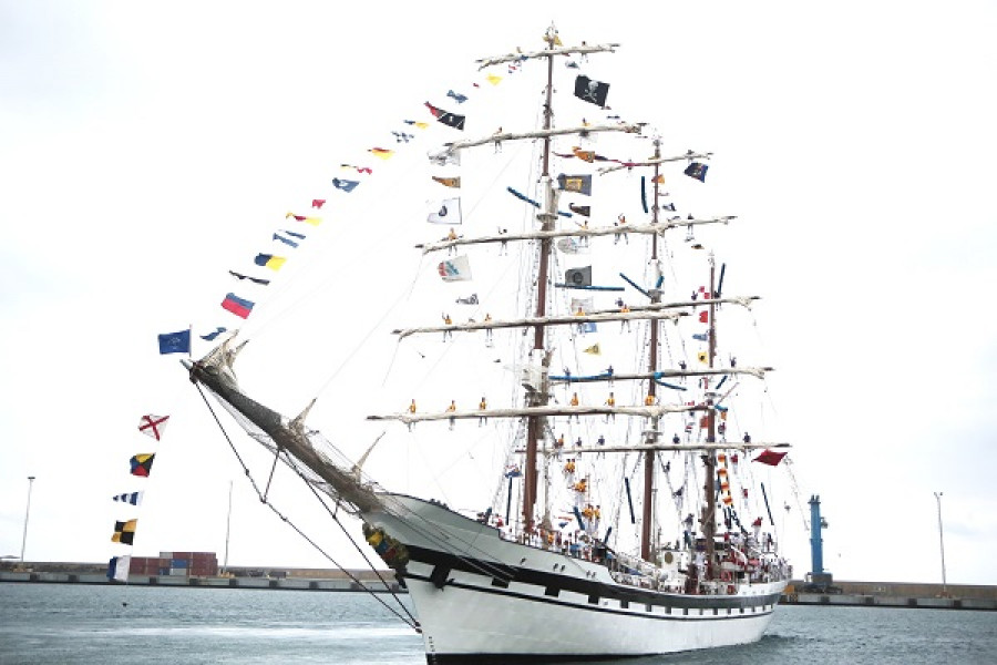 Buque escuela Simón Bolívar´ BE-11, nave insignia de la Armada de Venezuela. Foto: Agencia Venezolana de Noticias.