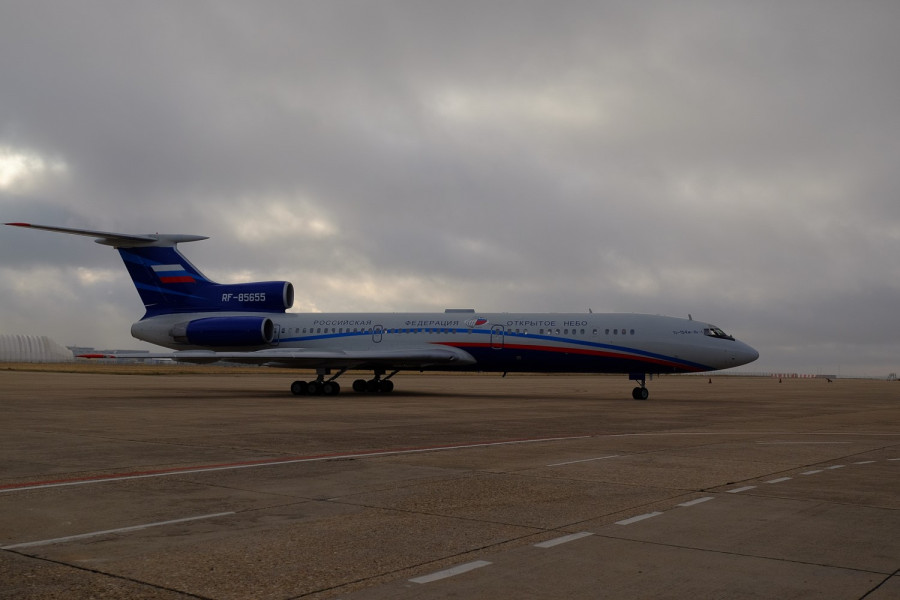 Tupolev 154M-LK1 a su salida de la Base Aérea de Getafe. Foto: Emad