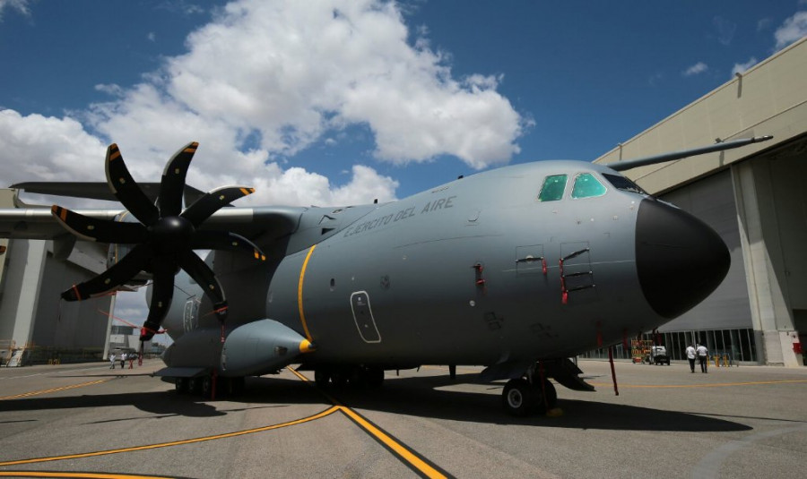 Avión de transporte A400M del Ejército del Aire. Foto: Airbus