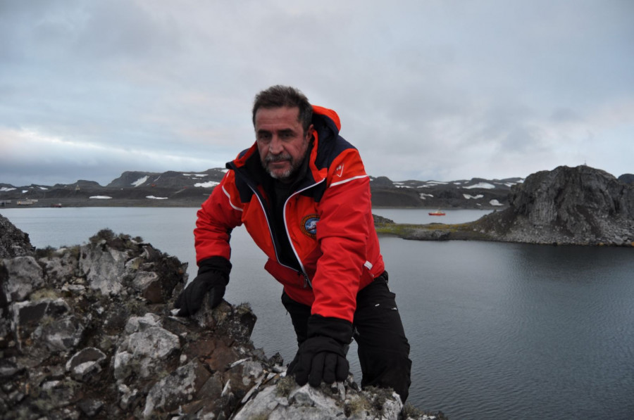 El capitán de fragata Javier Montojo en la Antártida. Foto: Armada española