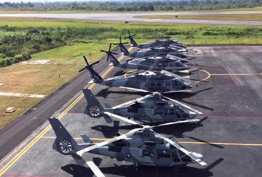 Helicópteros de la Aviación Naval Mexicana. Imagen Semar