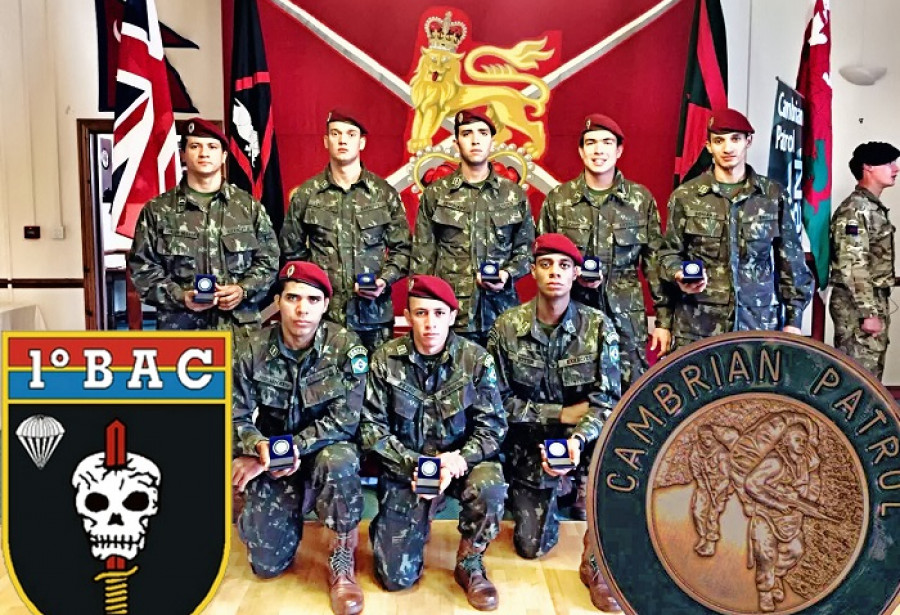 Membros do time brasileiro. Imagens: Exército brasileiro.