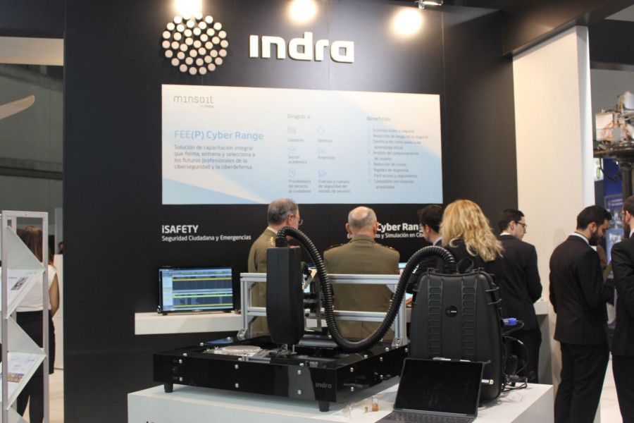 Presentación de la plataforma Cyber Range en Homsec. Foto: Infodefensa.com