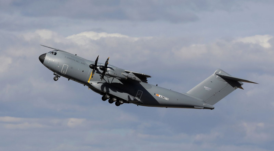 Segundo A400M del Ejército del Aire en vuelo. Foto: Airbus