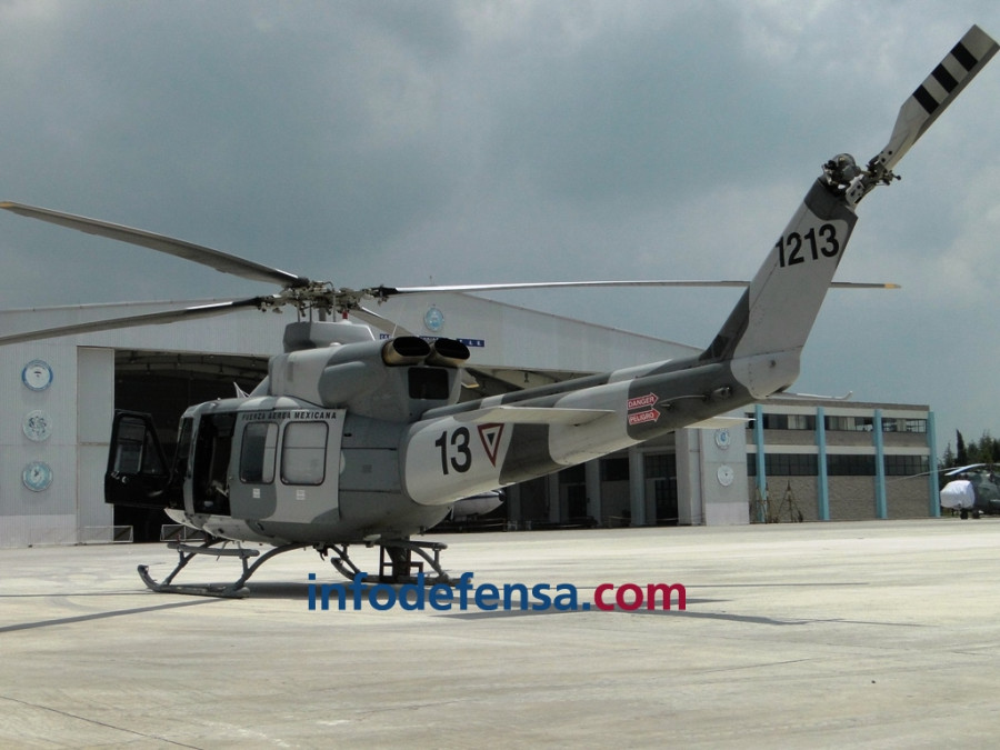 Helicóptero Bell 412EP de la Fuerza Aérea Mexicana. Imagen: JAQC.